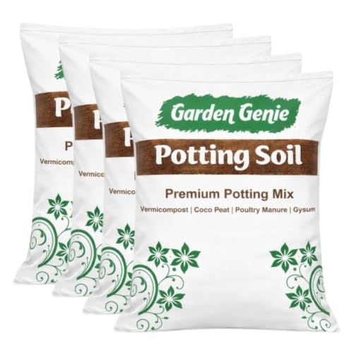 Image of Garden Genie Potting Soil Mix 5KG | Ready to Use Soil Mix for Plants | Organic Potting Mix for Home Garden | Ideal for Potted Plants, Balcony, Terrace & Indoor Gardening (Pack of 4)