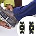 harayaa Ice Cleats for Shoes and Boots Wear Resistant Non Slip Shoe with Five Spikes Portable TPE Material Suitable for Walking Climbing Camping, Black