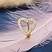 Harlermoon Heart Belly Button Rings CZ Crystal Belly Button Rings 14G Surgical Steel Piercing Jewelry (heart gold)