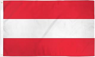 Austria FLAG | 3x5 Ft | 100D Spun Super Polyester | Vibrant Colors, Brass Grommets, Fade Resistant