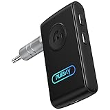 Nulaxy Bluetooth Receiver, AUX Bluetooth Adapter for Car, Music Streaming, Handsfree Calls, Bluetooth Car Adapter with Dual Devices Connection and Long Battery Life, for Car/Home Stereo/Headphones/TV