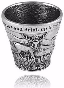 AE Williams Celtic Highland Pewter Dram Cup: 1.65" H x 1.77" W, 92g, 0L, Durable & Dishwasher Safe