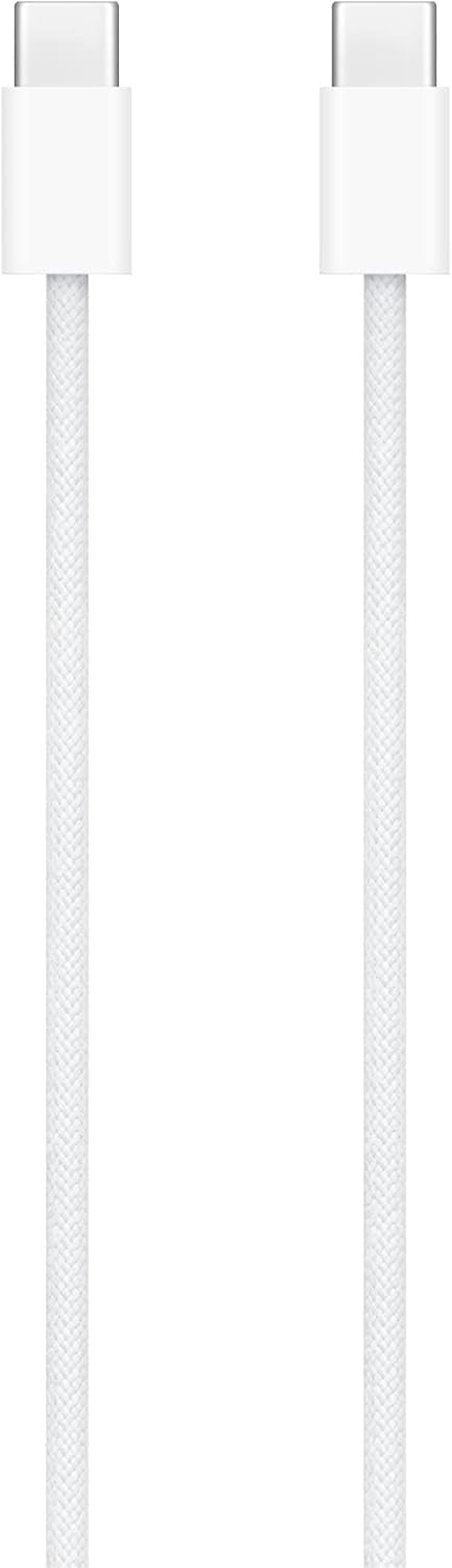 Cavo di ricarica in tessuto USB-C per dispositivi Apple (1 m), cavo USB C 60 W ricarica rapida per iPhone serie 16/15, iPad Pro/Air, MacBook (1 m)