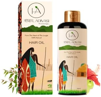 HERBAL ADIVASINatural The Ancient Legacy Hair Oil for Frizzy and Normal Hair Growth (250 ml)
