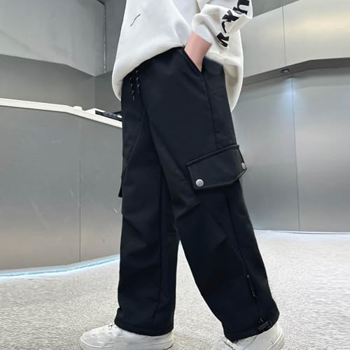 Boys Baggy Sweatpants Casual Fashion Straight Leg Open Bottom Cargo Pants Elastic Waist Athletic Jogger Sweat Pants2