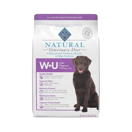 Blue Buffalo Natural Veterinary Diet W+U Weight Management + Urinary Care Dry Dog Food, Veterinarian Prescription Required, Chicken, 22-lb Bag