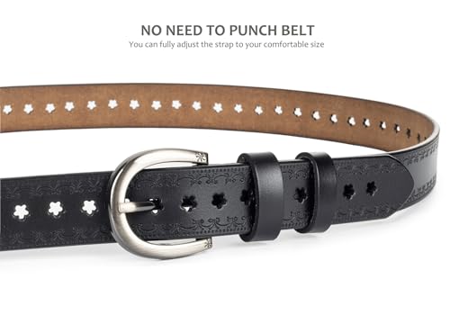 Women-Leather-Belt for Jeans Pants Adjustable-Fashion-Casual-Waist-Belts Hollow Flower Belt for Ladies Girls3