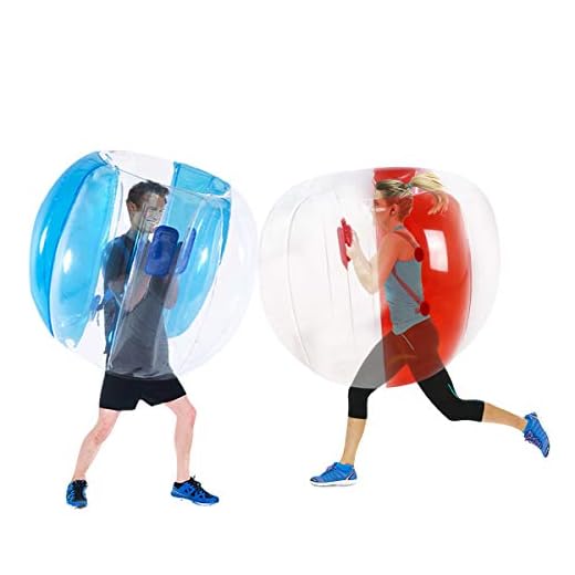 Sumo Balls for Adults Inflatable Bounce Balls Toys, Kids Adults Physical Outdoor Active Play Grass Balls (48 INCH, 2PCS Red+Blue) (48inch Blue+Red)