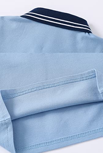 Toddler Baby Boys Casual Lapel Embroidery Cartoon Printed Short Sleeve Pique Polo Shirt Summer Loose Blouse Top4