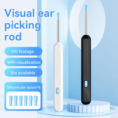 Image of Smart Ear Cleaner with Camera for Ear Wax Removal, HD Visual Ear Pick, Temperature Control, Rechargeable Type-C, Family Use