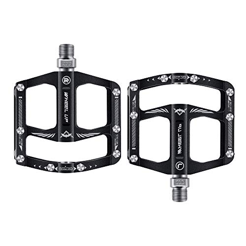 Jevogh Fahrradpedale, JV06, Flache Plattform mit Aluminium-Legierung Körper Cr-Mo-Spindel, versiegelte Kugellager Cover