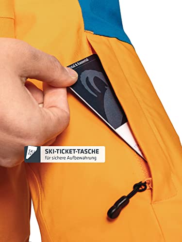 Foto von Schöffel Jungen Ski Jacket Joran B, wasserdichte, atmungsaktive Skijacke, Kinder Winterjacke mit 4-Wege-Stretch und Schneefang, blazing marigold, 152