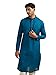 HOME ARCHIVE Men's Cotton Solid Indian Kurta Pajama Set with Neck Embroidery Mandarin Collar Casual Fashion Gift for Men (US, Alpha, Large, Regular, Regular, Blue)