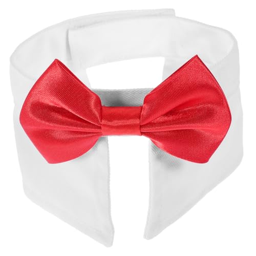 HANABASS 犬のタキシードの首輪 えり 犬用蝶ネクタイ 樹皮の首輪 ベルト 犬のクールな 犬の弓 猫 ペットの子猫の 装飾ペットの 装飾犬の 的な子猫の コットン