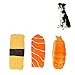 JTLB 3Pack Sushi Shaped Dog Toy, Soft Latex Squeaky Toy for Small to Medium Dogs, Innovative Food Themed Canine Play Toys, Sushi Dog Toy Set