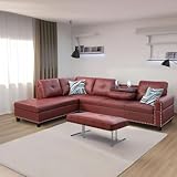 NicBex Sectional Couches for Living Room 2-Piece Modern Sectional Sofa with Left Chaise Classic L-Shape Sectional Couch Leather Upholstered Sofa Couches for Living Room, Office, Red