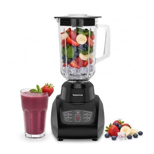 El Mejor Listado de licuadora tefal infiny force 10 del mes. 43 TAURUS Licuadora SEVILLA REC | Programable | Crea y Guarda Recetas Personalizadas | 750W* de Potencia | 3 Funciones Pre-Programadas | Jarra de Vidrio 2.1L | Cuchillas de Acero...