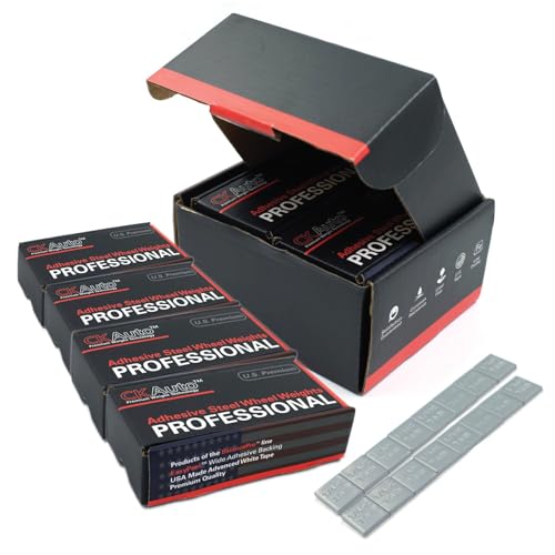 CKAuto 0.25oz, Gray, Adhesive Stick-On Wheel Weights, 4 Boxes, 240 oz Case