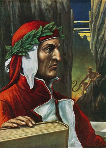 Affiche Arts Dante Alighieri pour la Décoration du Salon en Toile