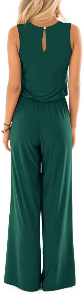 Lacozy Women's Summer Sleeveless Jumpsuits Casual Wide Leg Long Pants One Piece Jumpsuits Rompers 2026 - Image 3