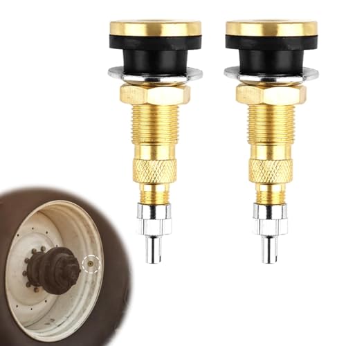Image of TR618A Tubeless Air Liquid Tractor Valve Stem, Metal Heavy Duty Valve Stems Replacement for for Tubeless Tire Industrial Agricultural Wheels Tire Ballast (2pcs)