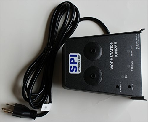 Image of SPI Westek 94000 Workstation Air Ionizer without Fan - 12 inch Area of Effective Electrostatic Control with Still Air Technology & Adjustable Pulse Rate, Compact Size Fits on Top of Desk - 120V