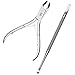 Cuticle Nipper & Pusher Set - Half Jaw Professional Stainless Steel Nippers with BONUS Cuticle Pusher and PVC Storage Bag by Sterling Beauty Tools