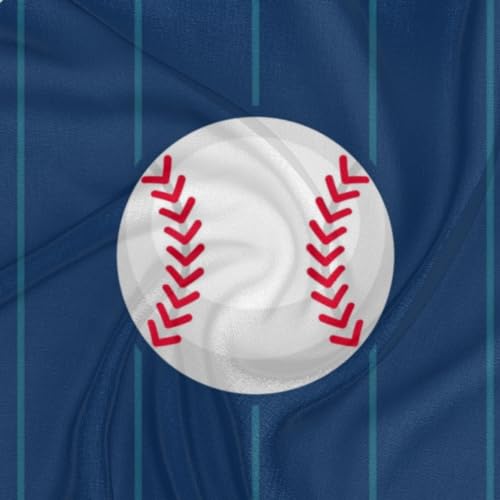 Tavisto Baseball Stripe Square Scarf for Women Lightweight Hair Scarf Headbands Neck Scarf Spring Summer Hair Wrap Square Silk Navy Blue Head Scarves for Women 23.6 x 23.6 Inch3