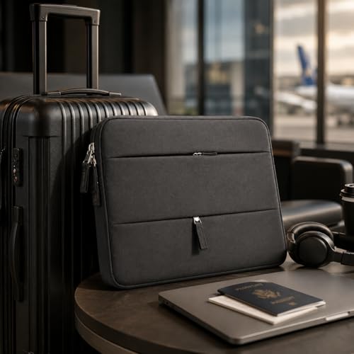 Image of 360 Protective Waterproof Laptop Sleeve for 15.6 & 16 Inch Laptops with Carry Handle & Dual Front Pockets for Business Travel Office Work