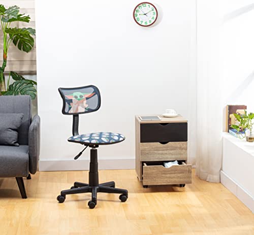 Image of Lucas Star Wars The Mandalorian Grogu aka The Child Adjustable Swivel Mesh Rolling Desk Chair, for Kids, Teens and Adults