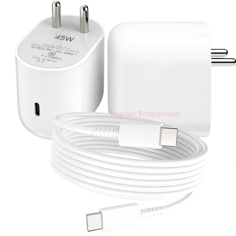 Image of Google 45W Type C Fast Charger Adapter | Compatible with Pixel 10a /10 Pro, 9 Pro /9 /9a, 8 Pro /8 /8a, 7 Pro /7 /7a, 6 Pro /6 /6a, Pixel Fold, Pixel Tablet, Chromebooks & Laptops | 45 W Quick Charge - JN WH