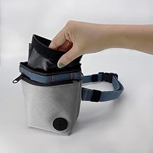 Dog Treat Pouch with Pet Training Clicker, Dog Training Treat Pouch Kit, Magnetic Closure, Hands-Free Training. (Grey) Dog Treat Pouch with Pet Training Clicker, Dog Training Treat Pouch Kit, Magnetic Closure, Hands-Free Training. (Grey)