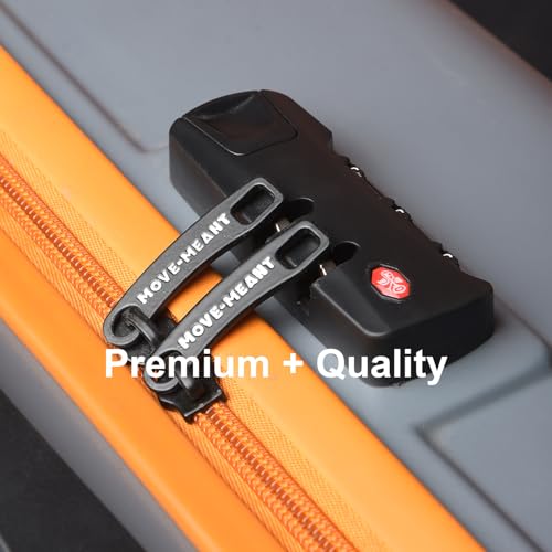 Image of Move-Meant Medium Polycarbonate Hard Shell Glide 66Cm Suitcase 8 Wheels Number Lock Poly Carbonate MAT. Grey for Men & Women | 360 Degree Wheeling System Luggage | Trolley Bags for Travel