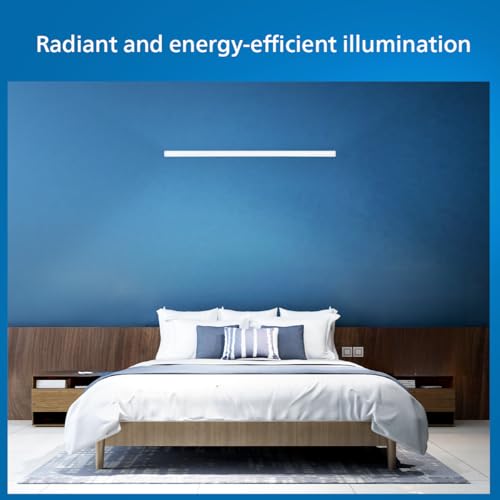 Image of Philips Smart Wi-Fi 24W LED Batten NXT | Tunable White 2700K-6500K | 2400 Lumens | WiZ App & Voice Control (Alexa, Google) | Energy Efficient | Pack of 2