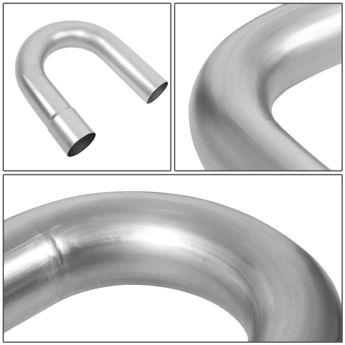 Image of DNA MOTORING 8Pcs 3 Inches Mild Steel DIY Custom Exhaust Tubing Mandrel Bend Pipes Straight & U-Bend Kit, Universal Fit, ZTL-30RAW-8P