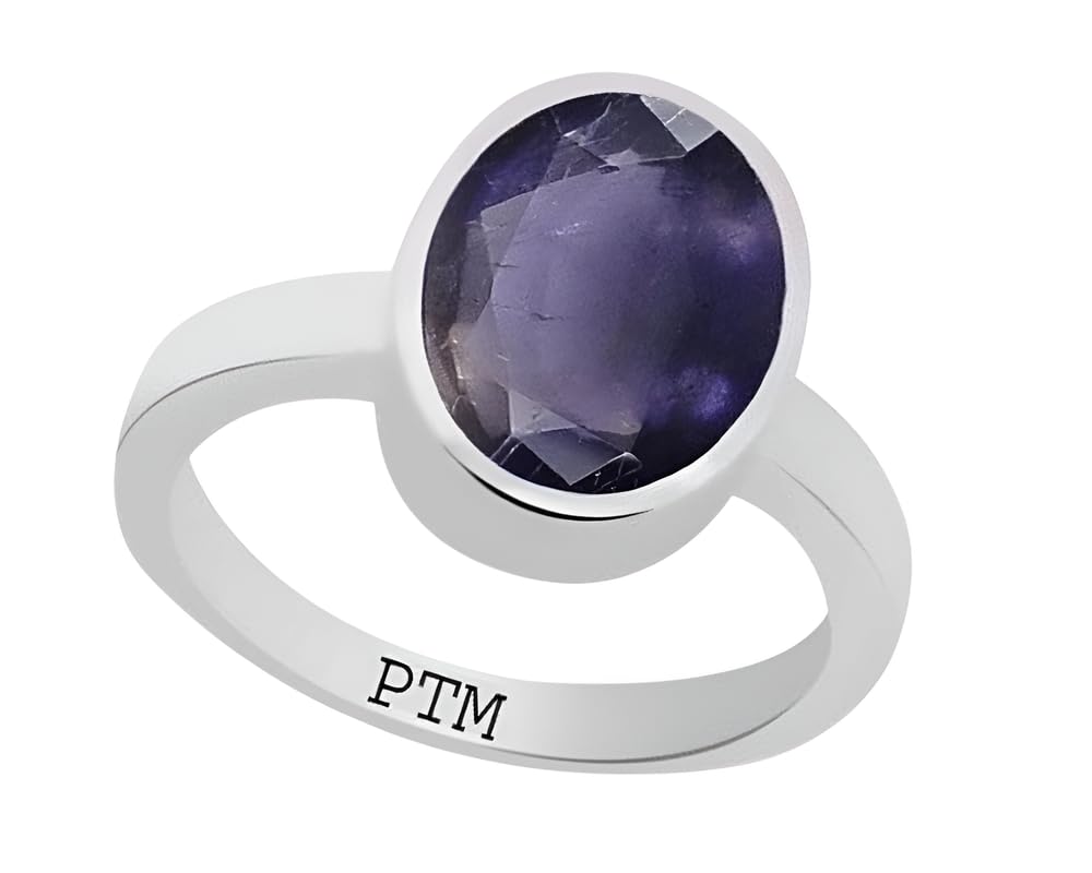 ptm 925 Sterling Silver Neeli/Iolite 3.25 Ratti or 3 Cts to 10.25 Ratti or 9.35 Cts Astrological Gemstone Bis Hallmark Ring for Men & Women-picture-27