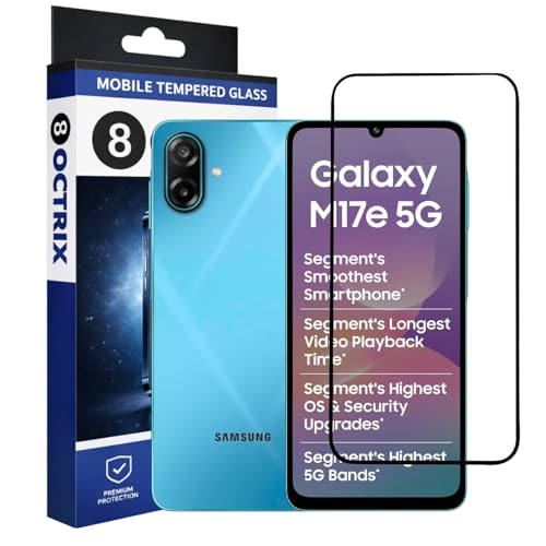Image of Tempered Glass Screen Protector Compatible for Samsung Galaxy M17 E with Edge to Edge Coverage - Case Friendly, Anti-Scratch & Bubble-Free Installation Kit (Pack Of 1)