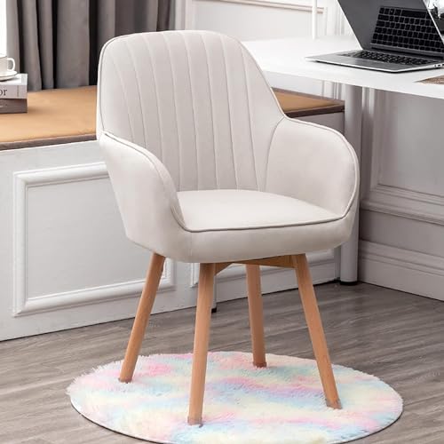 Chaise de bureau moderne pivotante en bois et velours confortable