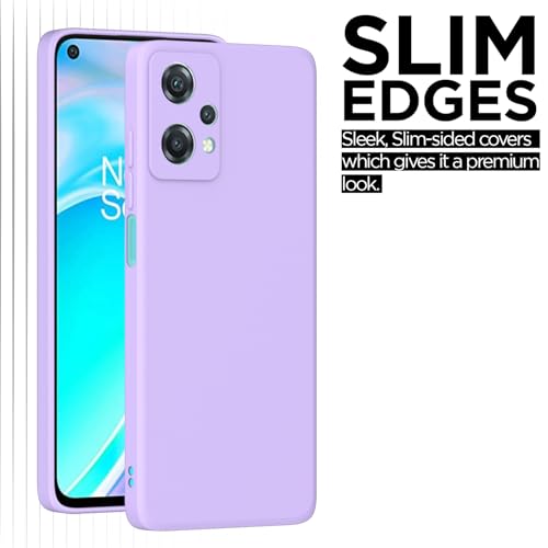 Image of Outlouders Back Cover for OnePlus Nord Ce 2 Lite 5G | Camera Protection | Durable Soft Matte Silicone Bumper Case (Purple)