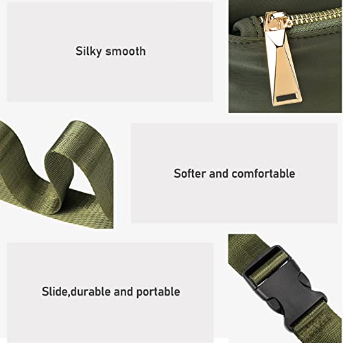 Zorfin Fanny Packs For Women Men, Crossbody Fanny Pack, Belt Bag With Adjustable Strap, Fashion Waist Pack For Outdoors/Workout/Traveling/Casual/Running/Hiking/Cycling (Green) #TOP4