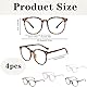 4 Pack Blaues Licht Blockieren Brillen, Blue Light Blocking Glasses, Blaulichtfilter Brillen, Blaulichtbrille, Runde Rahmen Anti Blaues, Bildschirmbrille Unisex Schützt Die Augen und Lindert Müdigkeit