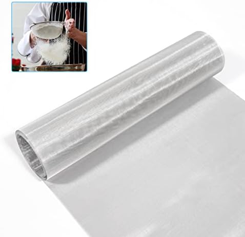 304 Stainless Steel Woven Wire Fine Screen Mesh Steel Woven Mesh for Filter Mesh, Filtration Cloth (1, 120 Mesh, 30X100CM)