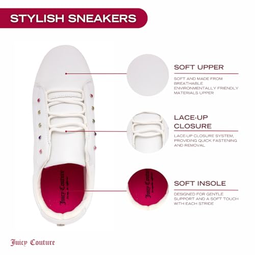 Juicy Couture Girls Shoes Walking Sneaker Fashion Casual Tennis Shoes for Big & Little Kids3