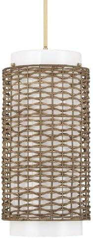 Hunter - Laila 3-Light Luxe Gold, Medium Size Pendant Light, Dimmable, Transitional Style, Cylinder Shaped, for Bedrooms, Kitchens, Dining, Living Rooms - 48205