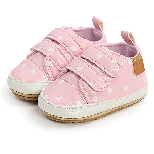 Image of SOFMUO Baby Boys Girls High Top Ankle PU Leather Sneakers Soft Rubber Sole Infant Moccasins Newborn Oxford Loafers Anti-Slip Toddler Wedding Uniform Dress Shoes