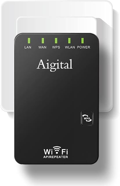 Wi-Fi Extender| WiFi Internet Booster for Home& Office | Compact WiFi Repeater |Covers up to 2000 sqft and 30 devices| 2 Ethernet Ports |2.4GHz/300Mbps |1-Tap WPS Setup| Works with All Router Modem
