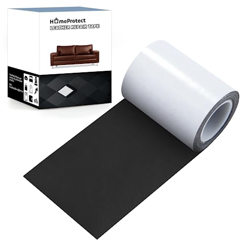 HomeProtect Leather Repair Tape 3.15" x 65" Black Self Adhesive