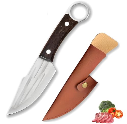 Image of High Carbon Steel Chef Knife for Kitchen Use, Multipurpose Meat & Vegetable Cutting Knife, Ergonomic Wooden Handle, Heavy Duty Sharp Blade, Professional Cooking Knife for Home & Restaurant