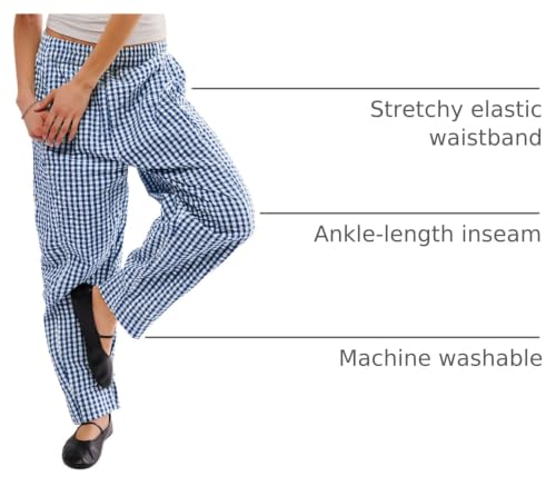 Image of PEHMEA Women Cotton Gingham Boxer Pants Casual Plaid Y2K Beach Loungewear