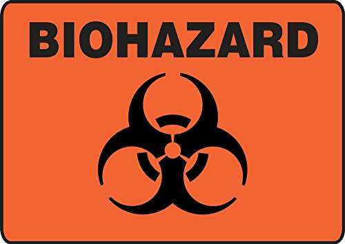 Signalisation Biohazard Accuform plaque incassable anti-UV 10x14 pouces